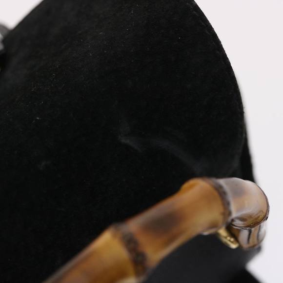 GUCCI Bamboo Backpack Suede Black 003.1705.0030 Auth 49982 - Picture 7 of 16